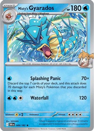 Misty's Gyarados (49) Reverse Holofoil - SV10 Destined Rivals