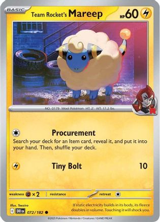 Team Rocket's Mareep (72) - Destined Rivals