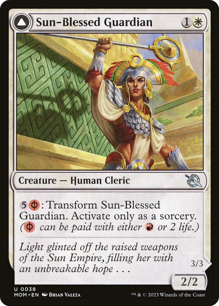 Sun-Blessed Guardian // Furnace-Blessed Conqueror [March of the Machine] Foil