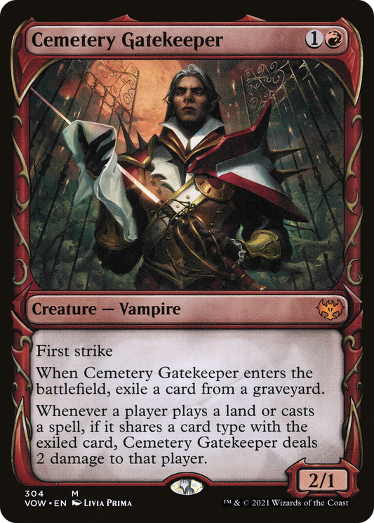 Cemetery Gatekeeper (Showcase Fang Frame) [Innistrad: Crimson Vow] Foil