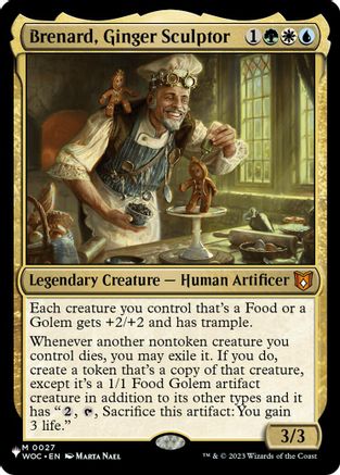 Brenard, Ginger Sculptor (WOC) (027) - The List Reprints