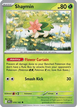Shaymin - 010/182 (10) Reverse Holofoil - SV10 Destined Rivals