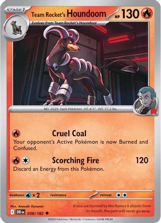 Team Rocket's Houndoom (38) Reverse Holofoil - Destined Rivals