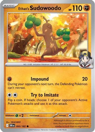 Ethan's Sudowoodo (93) Reverse Holofoil - Destined Rivals