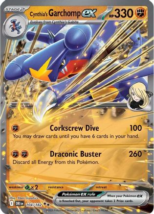 Cynthia's Garchomp ex - 104/182 (104) Holofoil - SV10 Destined Rivals