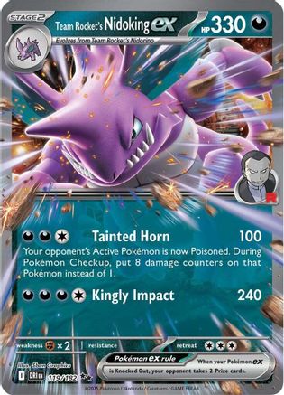 Team Rocket's Nidoking ex - 119/182 (119) Holofoil - SV10 Destined Rivals