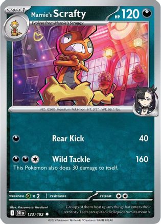 Marnie's Scrafty (133) Reverse Holofoil - Destined Rivals