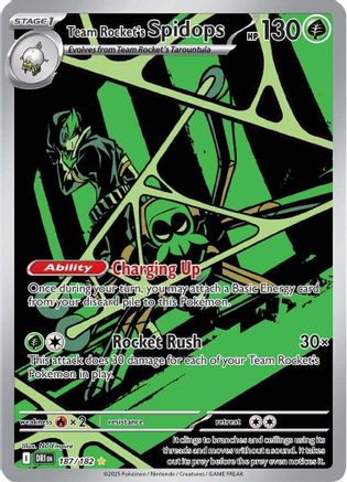 Team Rocket's Spidops (187) Holofoil - Destined Rivals