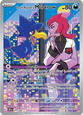 Team Rocket's Murkrow - 200/182 (200) Holofoil - SV10 Destined Rivals