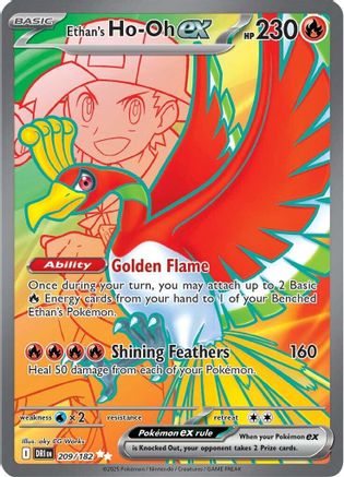 Ethan's Ho-Oh ex (209) Holofoil - Destined Rivals