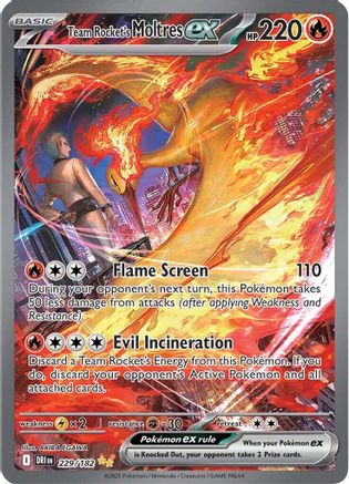 Team Rocket's Moltres ex (229) Holofoil - Destined Rivals