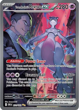 Team Rocket's Mewtwo ex (231) Holofoil - Destined Rivals