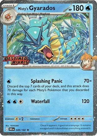 Misty's Gyarados (Destined Rivals Stamp) (49) Holofoil - SV10 Destined Rivals