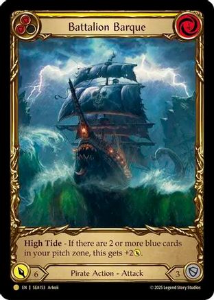 Battalion Barque (Yellow) (Treasure) (SEA153) Cold Foil - High Seas