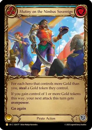 Mutiny on the Nimbus Sovereign (Treasure) (SEA177) Cold Foil - High Seas