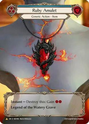 Ruby Amulet (Treasure) (SEA196) Cold Foil - High Seas