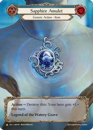 Sapphire Amulet (Treasure) (SEA197) Cold Foil - High Seas