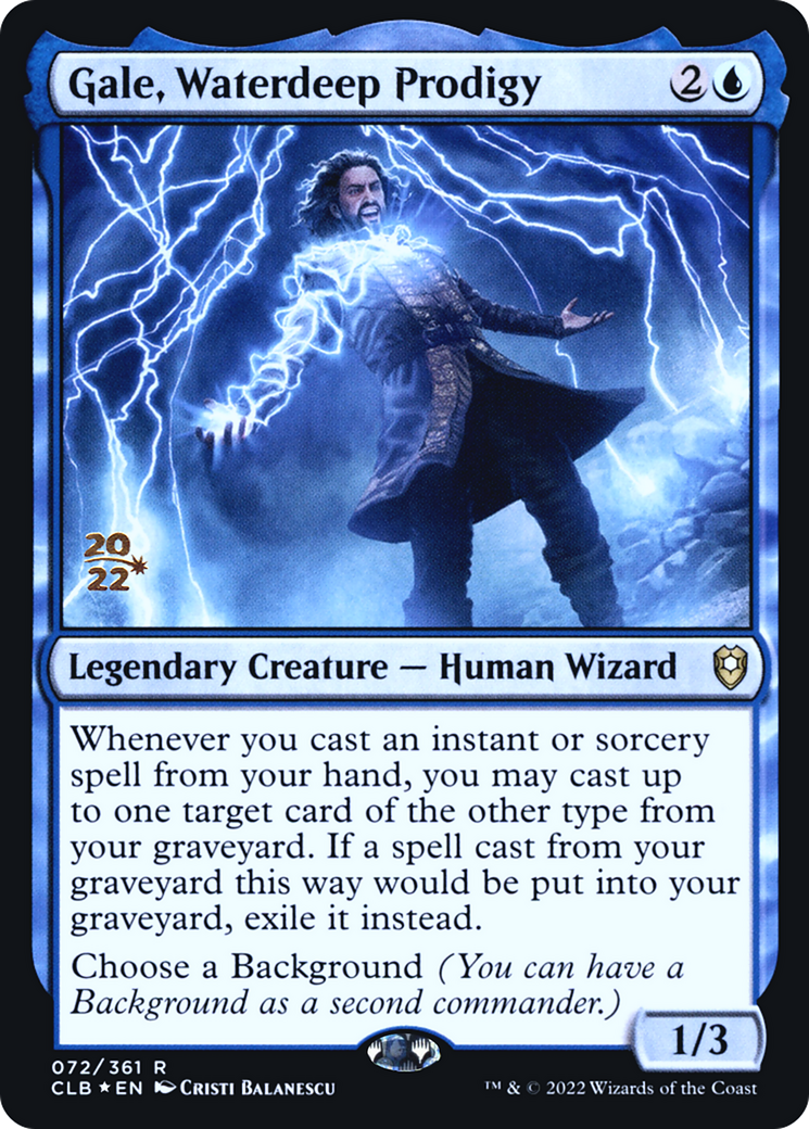 Gale, Waterdeep Prodigy (72s) Foil - Battle for Baldur's Gate Promos