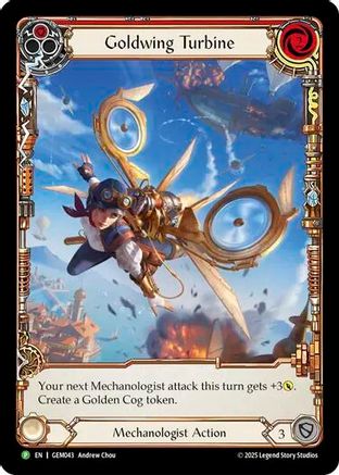 Goldwing Turbine (Red) (Extended Art) (GEM043) Rainbow Foil - GEM Pack