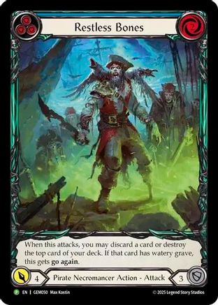 Restless Bones (Blue) (GEM050) Rainbow Foil - GEM Pack 2