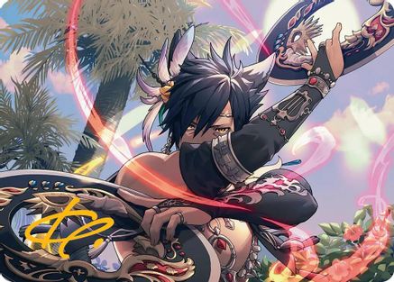 Dancer's Chakrams Art Card (Gold-Stamped Signature) (24) - Art Series: FINAL FANTASY