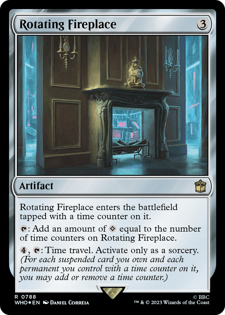 Rotating Fireplace (Surge Foil) [Doctor Who] | Silver Goblin
