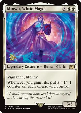 Minwu, White Mage (Prerelease) (026) Foil - FINAL FANTASY