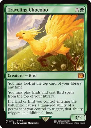 Traveling Chocobo (Prerelease) (210) Foil - FINAL FANTASY