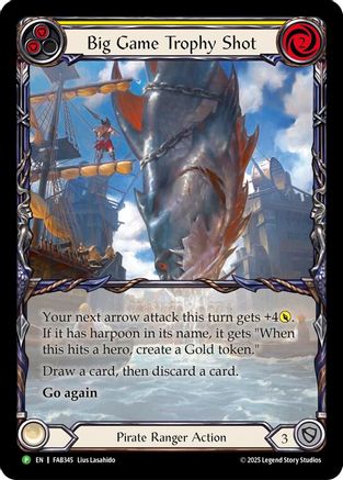 Big Game Trophy Shot - FAB345 (FAB345) Rainbow Foil - Flesh and Blood: Promo Cards