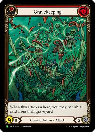 Gravekeeping (Red) (FAB342) Rainbow Foil - FaB Promos