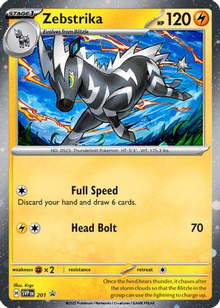 Zebstrika - 201 (Cosmos Holo) (201) Holofoil - SV Scarlet & Violet Promo Cards