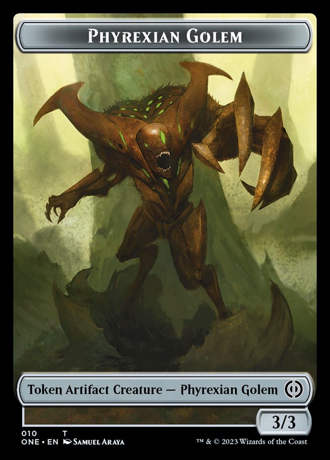 Phyrexian Golem Token [Phyrexia: All Will Be One Tokens] | Silver Goblin