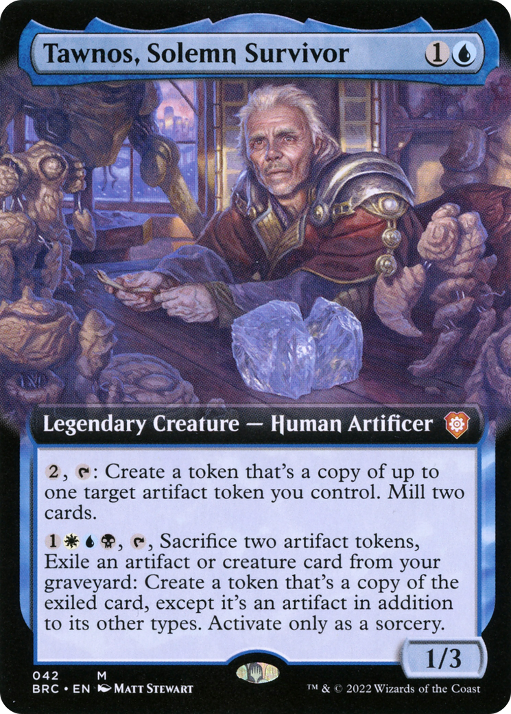 Tawnos, Solemn Survivor (Extended Art) [The Brothers' War Commander] Foil