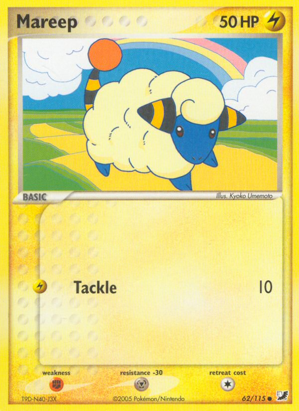 Mareep (62/115) [EX: Unseen Forces] | Silver Goblin