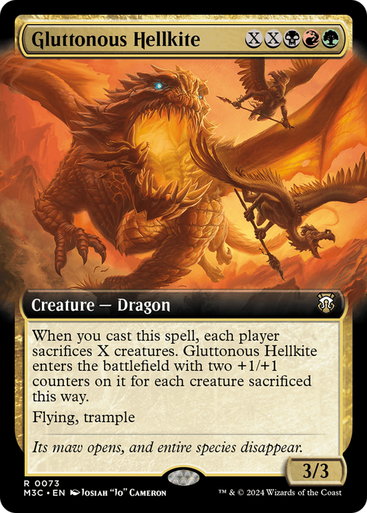 Gluttonous Hellkite (Extended Art) [Modern Horizons 3 Commander] Foil
