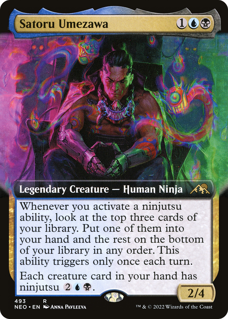 Satoru Umezawa (Extended Art) [Kamigawa: Neon Dynasty] Foil