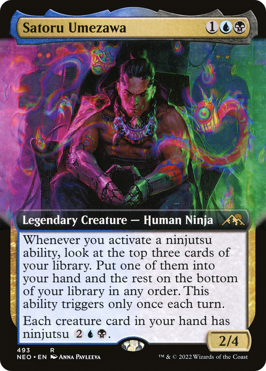 Satoru Umezawa (Extended Art) [Kamigawa: Neon Dynasty] Foil