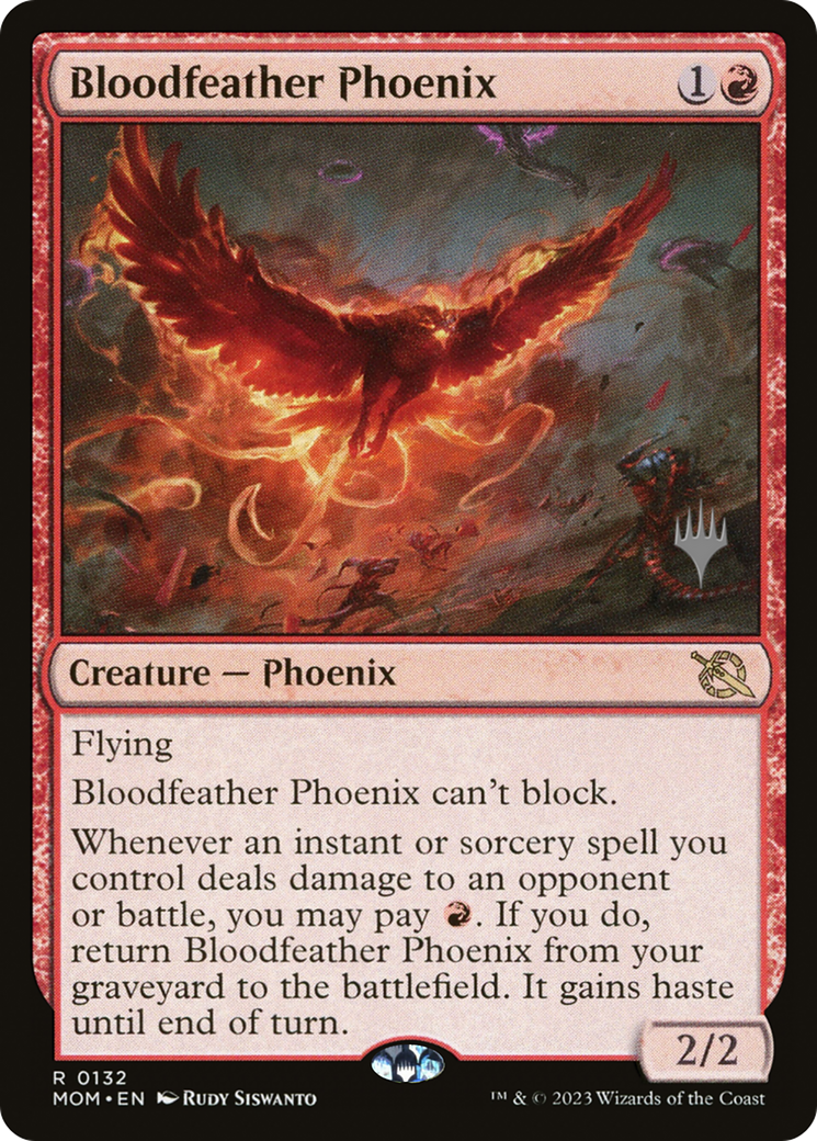 Bloodfeather Phoenix (Promo Pack) [March of the Machine Promos] Foil
