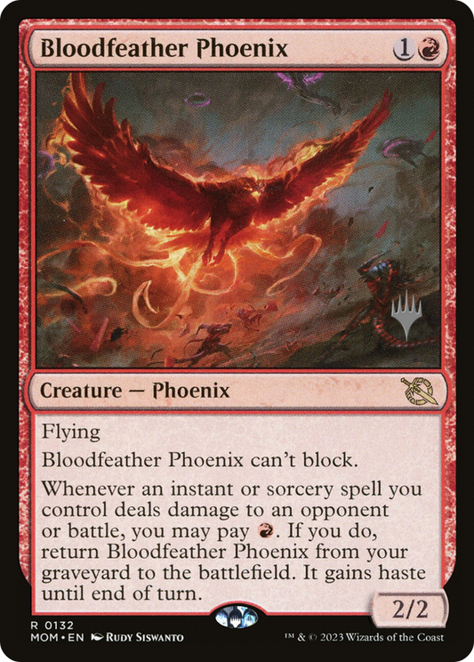 Bloodfeather Phoenix (Promo Pack) [March of the Machine Promos] Foil