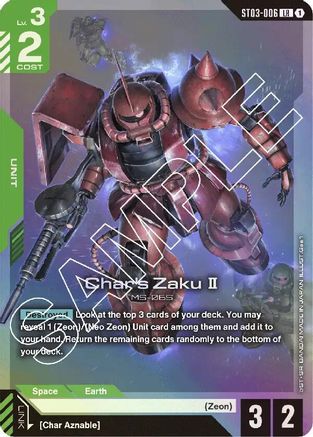 Char's Zaku II (ST03-006) Holofoil- Starter Deck 03 Zeons Rush