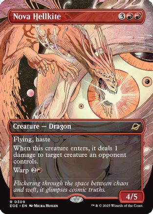 Nova Hellkite (Borderless) (309) Foil - Edge of Eternities