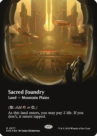 Sacred Foundry (Borderless) (377) Galaxy Foil - Edge of Eternities