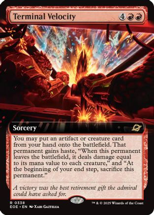 Terminal Velocity (Extended Art) (338) Foil - Edge of Eternities