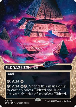 Eldrazi Temple (Borderless) (104) Galaxy Foil - Edge of Eternities: Stellar Sights
