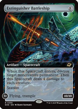 Extinguisher Battleship (Extended Art) (355) Foil - Edge of Eternities