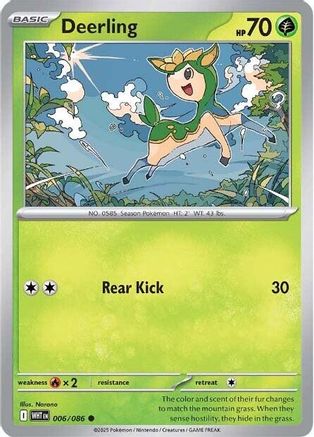 Deerling (6) Reverse Holofoil - White Flare