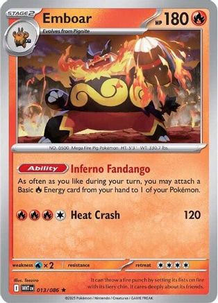 Emboar (13) Holofoil - SV White Flare