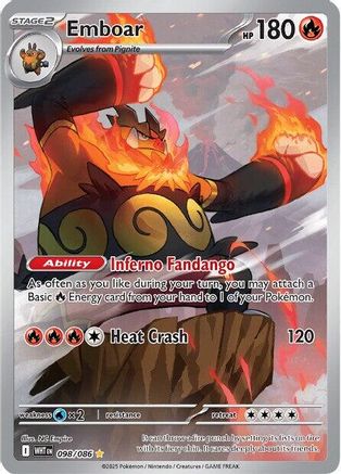 Emboar - 098/086 (98) Holofoil - SV White Flare