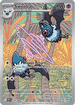 Swoobat - 120/086 (120) Holofoil - SV White Flare
