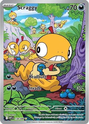 Scraggy (138) Holofoil - White Flare